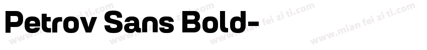 Petrov Sans Bold字体转换